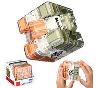 3D Maze Puzzle Cube, Large Labyrinth Puzzle Maze Cube - Engaging Brain Teaser Toy, 3D Rolling Ball Maze Game For Kids, Logical Challenge 3x3 Maze Puzzle Cubes Toy For Logic Development (Orange)