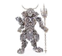 3D Mecha Robot Model Kit with LED Lights - 1020+ Stainless Steel Parts, Articulated Sci-Fi Display & Collection Item for Adults