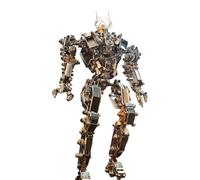 3D Mecha Robot Model Kit with LED Lights - 1020+ Stainless Steel Parts, Articulated Sci-Fi Display & Collection Item for Adults