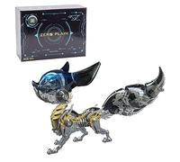 3D Mechanical Fox Metal Puzzle Model, 339 Pieces Linglong Mozi Fox Steampunk Animal Assembly Set with LED Lights, DIY Brain Teaser 3D Puzzle for Birthday Christmas
