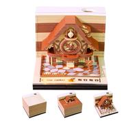 3d Memo Pad 2026 - Paper Carving Art Memo Pad for Home Bedroom Travel | Paper and Acrylic with Decorative Cover Design, Creative Notepad Calendar for Writing Display Decoration