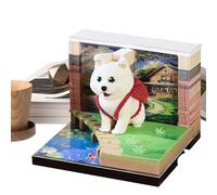 3D Memo Pad | 2026 Paper Carving Calendar - Dog Sculpture Paper Writing Tool for Workplace Student Home Decor Studying Adult Holiday