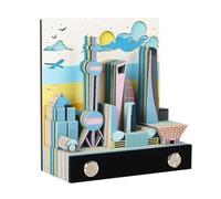 3D Memo Pad, 3D City Calendar 2026, Three Dimensional Urban Architecture Paper Away Carving Cal Tear Notepad, Time Piece