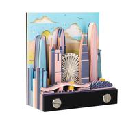 3D Memo Pad, 3D City Calendar 2026, Three Dimensional Urban Architecture Paper Notepad, Tear Away Time Cal Piece Carving