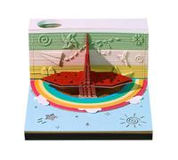3D Memo Pad,3D Notepad,3D Art Memo Pads,152 Page Artsy Pads with Pen Holder,Creative Non-Stick Sticky Note,Rip-Away Paper Carving Art Daily Notepad Sticky,for Office Reading Room Studio