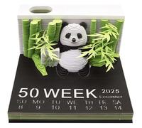 3D memo pad,3D Sticky Notes,3D memo pad, 2025 Creative Calendar, Panda Calendar, DIY Sticky Notes, Panda, China's National Treasure(Calendar)
