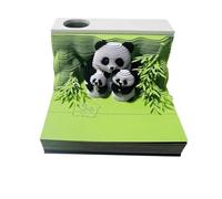 3D memo pad,3D Sticky Notes,3D memo pad, 2025 Creative Calendar, Panda Calendar, DIY Sticky Notes, Panda, China's National Treasure(Note)