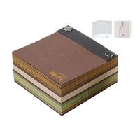 3D Memo Pad - 8x8x4cm Cut Paper Block, DIY Architectural Note Sculpture, 3D Layered Creative Desk Art with Pen Holder | Decorative Sticky Note Gift for Office Home Study Display