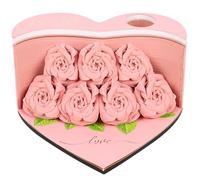 3D Memo Pad Art, 156 Sheets Flower Notepad, 4.13x3.94x2.17 inches Love Shape Paper Carving, Creative Non-Sticky Notes, Decorative Craft Stationery, Perfect for Home Desk Card Scrapbooking