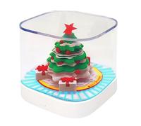 3D Memo Pad Art Calendar Christmas Tree Piece Desk Calendar with LED Light 3D Self Stick Notes Paper Carving Art Notepad for Home and Decoration (A, One Size)