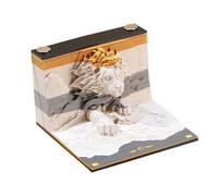 3D Memo Pad Art,Lion Model Non-Sticky Notes,Exquisite 3D Artsy Pads,Creative 3D Note Pad,DIY Paper Notes Decorative Gift,3D Memo Pad,3D Notepad for Home Office Reading Room Studio