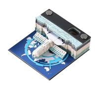 3D Memo Pad Artsy Pads, Airplane 3D Memo Pad with Weekly Calendar, 90 Sheets Plane Mold Art Stick Note with Pen Holder for Home Office Desktop Decor