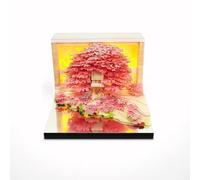 3D Memo Pad Calendar 2026, 3D Calendar 2026 with LED Lights - Artistic Tear-Away Paper Sculpture Tree Forest Design, Creative DIY Note Calendars | Festive Gift for Christmas, New Year (Pink)