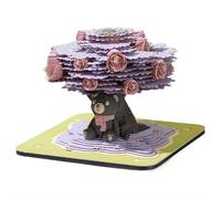 3D Memo Pad Creative Rose Flower Tree House Paper Carving Art Notepad DIY Building Block 3D Artsy Pad for Home Office Desktop Decoration Gift