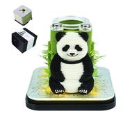 3D Memo Pad, Panda 3D Notepad Tear Away with Pen Desk Notes Carving Decorat Desktop Paper Sculpture