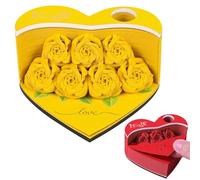 3D Memo Pad Rose, Artsy Rose Fower Note Pads, 2025 Multipurpose Flower Sticky Notes Notepad Note Pad for Valentine's Day, Home Office (Yellow)