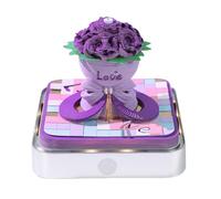 3D Memo Pad Time Piece Calendar 2026, Rose-Shaped 3D Tear Away Mini Desk Calendar, Carving Tear Away Notepad with LED Lighting and Acrylic Case for Record Planner Habit Tracker Bookmark