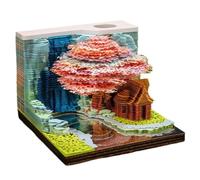 3D Memo Pad Tree House,3D Flower Fruit Mountain Tree House Sticky Notes,Creative Tree House 3D Paper Art Notepad,Carving Art Notepad DIY Sticky,DIY Paper Carving Art Craft Desktop Decoration