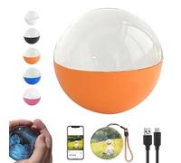 3D Memory Sphere with Digital Display, 2.76" Crystal Ball Video Player, Customizable Led Photo & Video,for Family MomentsAnniversary, Couples, Pets orange