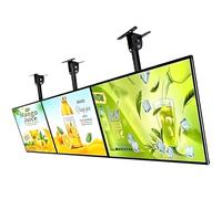3D Menu Board Led Light Box - Ultra Slim Snap Frame Digital Billboard, Wall Mounted Advertising Display for Restaurant, Cafe & Shop, Horizontal Hanging Sign Black A2/43.5 * 60CM