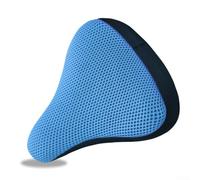 3D Mesh Bike Saddle Cover Built For Ventilation Efficiency And Physical Comfort During Moderate To Intense Cycling Activity(light blue)