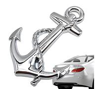 3D Metal Anchor Logo Styling - Car Boats Body Decorative Metal Side Logo Rear Logo Door Sticker,Portable and Compact -Adhesive Car Decoration for Motorcycles and Scooters Home Zorq