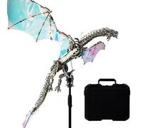 3D Metal Bloodthirsty Aurora Dragon Assembly Model Kit (3000+PCS)+Adjustable Metal Stand
