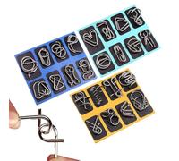 3D Metal Brain Teaser - Educational Toys for Mental Challenges and Games, for Adults to - for Outdoor, School, Travel, Camping, Meeting, Teenagers, Teens, Boys and Children