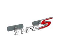 3D Metal Car Front Grill Emblem Auto Badge Sticker Decals Compatible with Type S Y Sport Logo Civic Accord CRV Hrv Car Accessories(White Red)