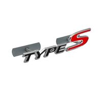 3D Metal Car Front Grill Emblem Auto Badge Sticker Decals Compatible with Type S Y Sport Logo Civic Accord CRV Hrv Car Accessories(Black Red)