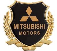 3D Metal Car Logo Sticker for Mitsubishi Colt Turbo/Hybrid 2023 2024, Emblem Badge Decals Chrome Look Self Adhesive Signs Sticker Auto Styling Accessories,Gold
