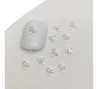 3D Metal Charms Embellishments 20pcs Bowknot Decorations For Individual Styles