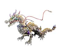 3D Metal Dragon Model Kit, Cyberpunk Mechanical Dragon Puzzle, 20-Hour Build Time, 19.7” Long Display & Gift for Teens 16+ and Collectors (2030 PCS)