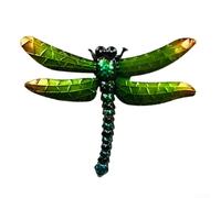 3D Metal Dragonfly Wall Hanging Decor for Indoor Outdoor Use, Iron Sculpture Adding Unique Character to Walls and Gardens (green)
