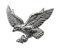 3D Metal Eagle Car Emblem Bold Customization Swift Adhesive Mount Multi-Scenario Use Silvery 1pcs