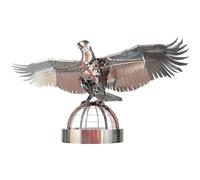 3D Metal Eagle Model Kit, Steampunk Flying Bird Assembly Project Mechanical DIY Building Set, Desktop Ornament Collection Gift for Adults Enthusiasts -247+PCS/Silver Armor