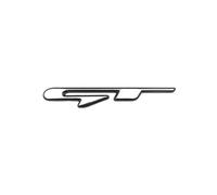 3D Metal GT Line Logo Rear Boot Trunk Emblem Badge Decals Car Stickers(Silver black GT)