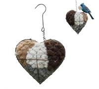 3D Metal Hanging Planter - 7" Heart-Shaped Wire Basket with Chain, Decorative Butterfly Garden Cage for Indoor/Outdoor, Unique Bird Shelter & Plant Holder for Balcony Patio