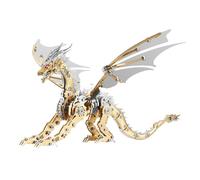 3D Metal Kit Series: Mechanical Hornet, Phoenix and Age Dragon, Creative DIY Puzzle with Fun and Intellectual Challenge (Emerald Green, Age Dragon)