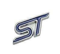 3D Metal Logo ST Emblem Car Front Grill Badge Rear Trunk Decal ST Sticker Accessories(Blue Silver,Trunk Sticker)