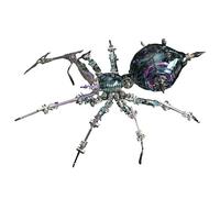 3D Metal Mechanical Spider Model Kit, Stainless Steel High-Difficulty DIY Assembly with 600+ Parts, Industrial Desk Display, Adult Collector Model