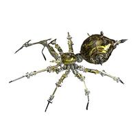 3D Metal Mechanical Spider Model Kit, Stainless Steel High-Difficulty DIY Assembly with 600+ Parts, Industrial Desk Display, Adult Collector Model