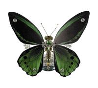 3D Metal Mechanical Steampunk Butterfly Puzzle Kit, Assembly Insect Model Desk Decor, Gift for Enthusiast (100PCS+)