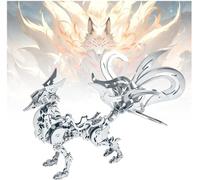 3D Metal Model DIY Enthusiasts Adults Creative Building Model Spatial Thinking Home Decor Gift Idea Fox（Requires Assembly Comes with Tools）