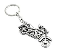 3D Metal Motor Bike Keyring,Motorbike Motorcycle Keyring Keychain,Vintage Motorcycle Shape Key Chain for Car Home Motorbike Keys,3D Metal Motor Bike Gift for Motorcycle Lovers,Men Women (Silver)