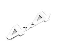 3D Metal Number 4x4 Badge Black Silver Red Letter Logo Car Trunk Sticker Accessories(Chrome)
