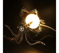 3D Metal Octopus Puzzle with LED Lamp, DIY Mechanical Steampunk Puzzle Kits, Octopus Desk Lamp Art Puzzle Metal Model Kit for Adult (1060PCS)