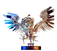 3D Metal Owl Puzzle, LED 3D Metal Puzzle Model Owl Steampunk Owls Model Making for Adults Teens to Build, DIY Decoration Collection Art Creative Gifts for Men/Women, 700 + pcs