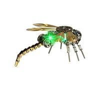 3D Metal Puzzle 260PCS+ Luminous Dragonfly Model - 3D Jigsaw Puzzle Handmade Crafts Collection DIY Assembly Kits to Build for Adults with Night Light(Dragonfly)