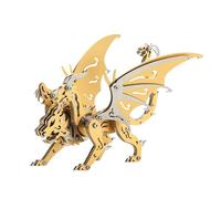 3D Metal Puzzle Beasts Model Kit, 51PCS 3D Assembly Mechanical Chimera Building Kit, Unique Desk Creative Art Decorations Gift for Adults